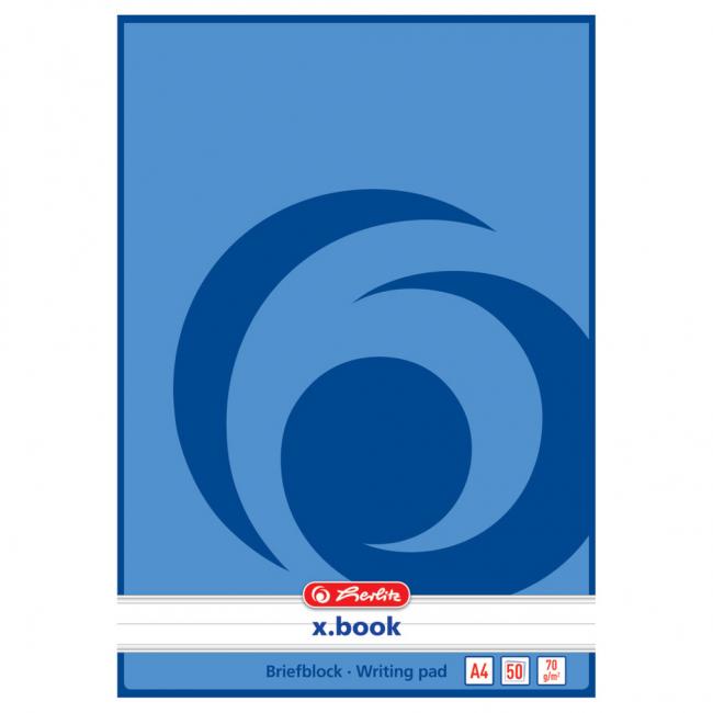 [HL717413] Ruled notepad Herlitz A4 50 sheets