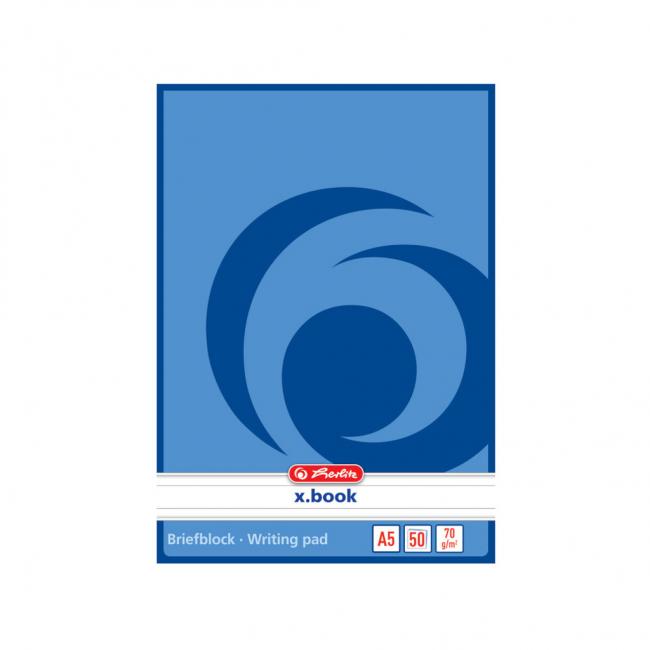 [HL717512] Ruled notepad Herlitz A5 50 sheets