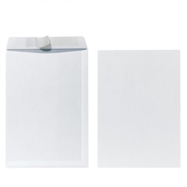 Postal envelopes C4 Herlitz with tear-off tape, white, 10 pcs