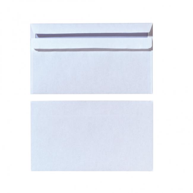 DL Herlitz self-adhesive postal envelopes with inner print, white, 100 pcs