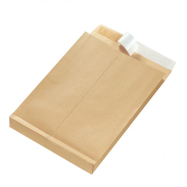 Bag B4 Herlitz with X bottom and tear-off tape 250 x 353 mm 130g brown 25 pcs