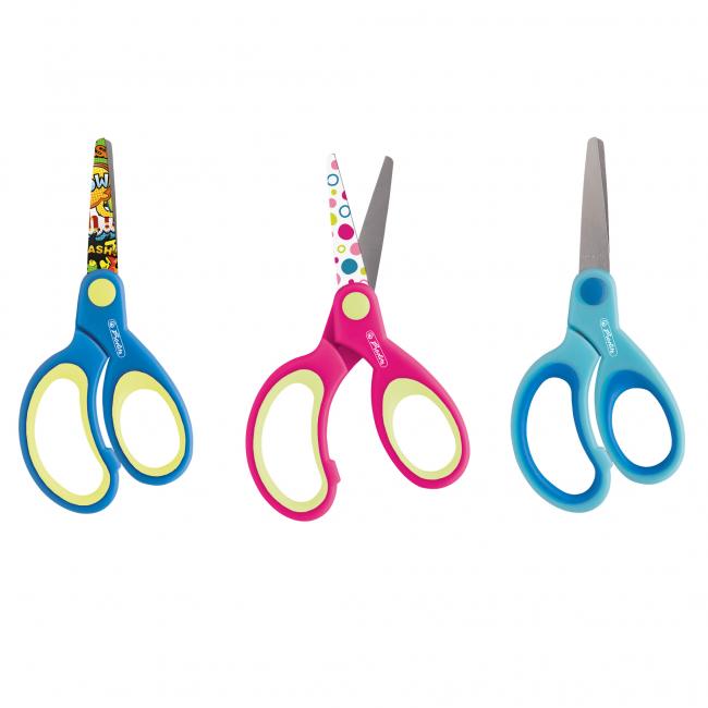 Herlitz Design children's round ergonomic scissors for right-handed people