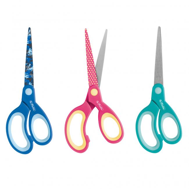Herlitz Design children's pointed ergonomic scissors for left-handed people