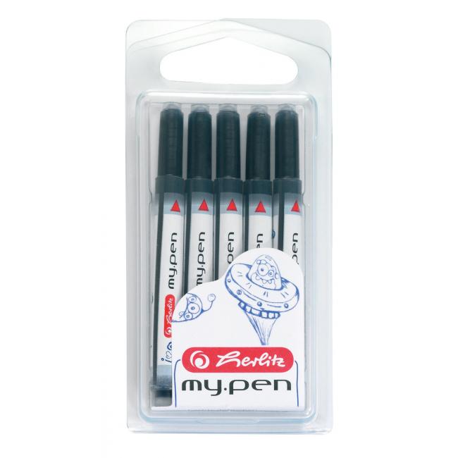 Guľôčkové pero Herlitz my.pen 5 ks modré, na blistri