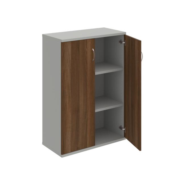 Strong shelf cabinet, 80x115.2x40 cm, walnut/grey