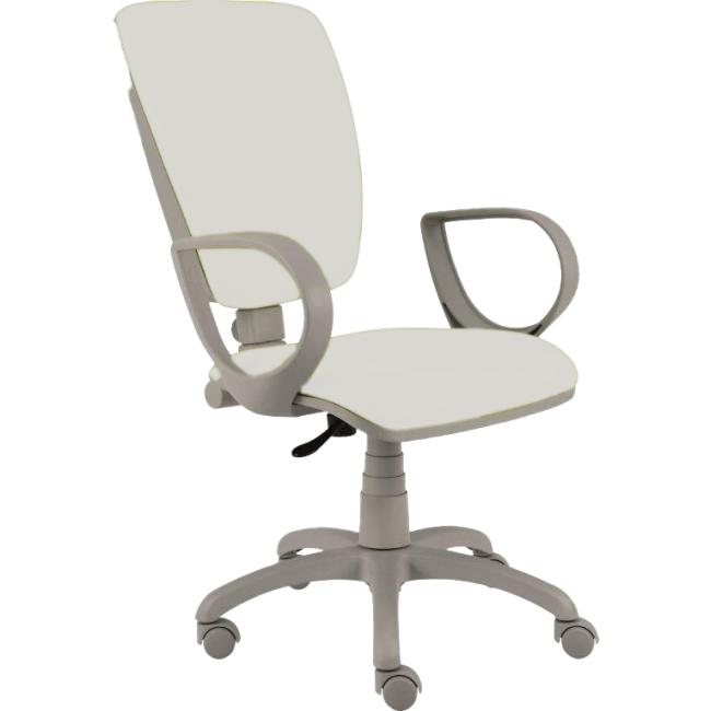 Medical chair Rianna, with armrests, health. eco leather KN0080 white