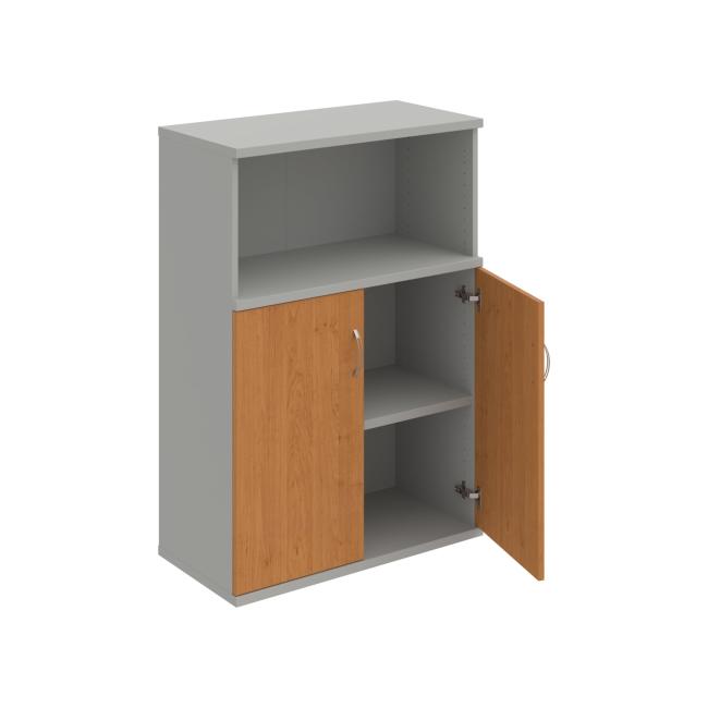 Strong shelf cabinet, 80x115.2x40 cm, alder/grey