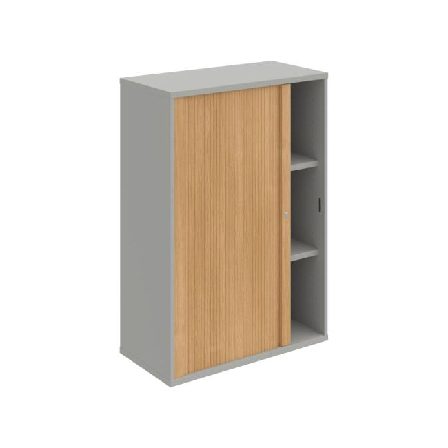 Strong L shelf cabinet, 80x115.2x40 cm, oak/grey