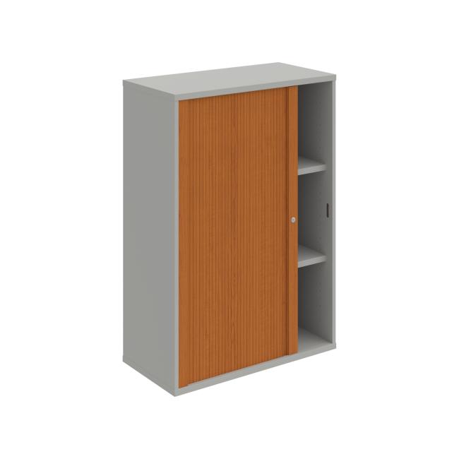 Shelving cabinet Strong L, 80x115.2x40 cm, cherry/grey