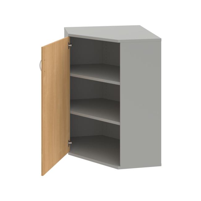 Shelf cabinet L Strong, 80x115.2x40 cm, oak/grey