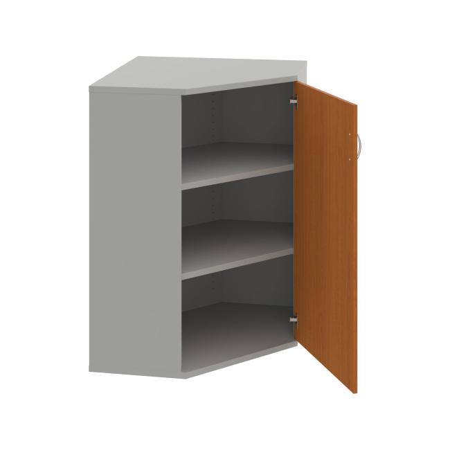 Shelving cabinet Strong P, 80x115.2x40 cm, cherry/grey