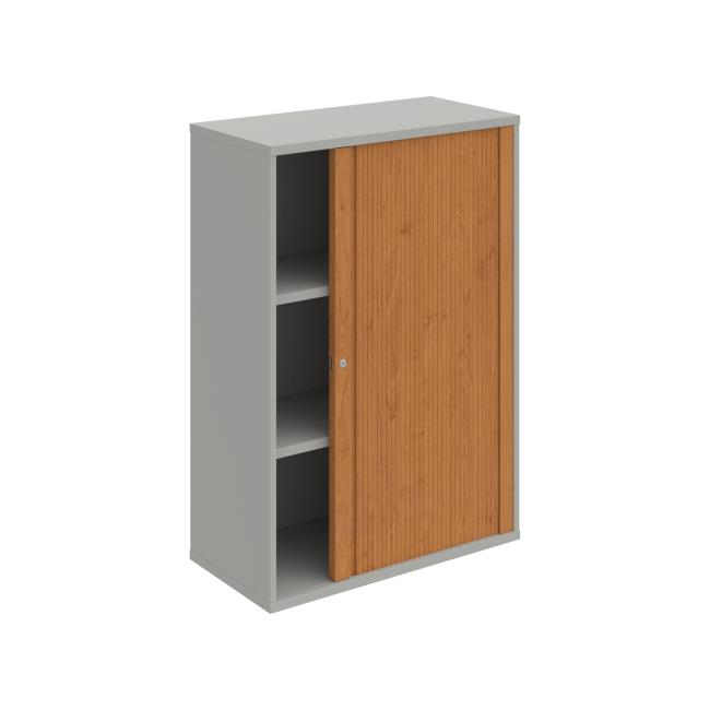 Shelving cabinet Strong P, 80x115.2x40 cm, alder/grey