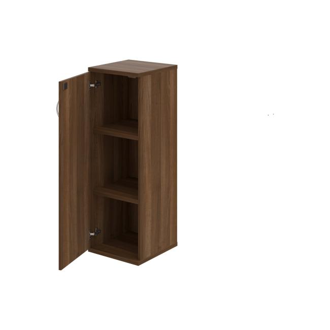 Strong shelf cabinet, lock, L, 40x115.2x40 cm, walnut/walnut