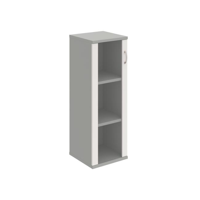 Shelving cabinet Strong L, 40x115.2x40 cm, white/grey