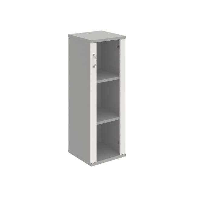 Shelving cabinet Strong P, 40x115.2x40 cm, white/grey