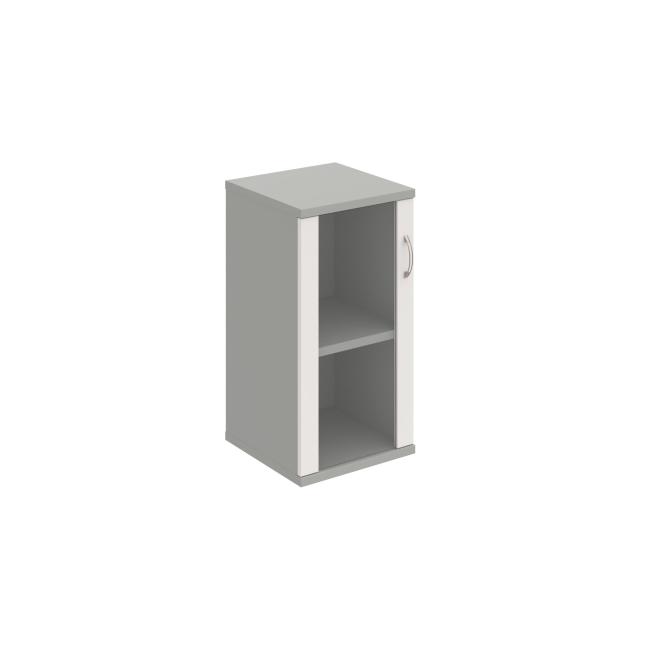 Shelving cabinet Strong L, 40x76.8x40 cm, white/grey